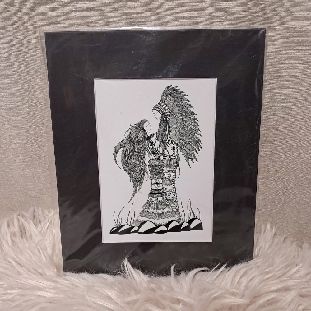 Native American Print With Mat/No Frame NWT